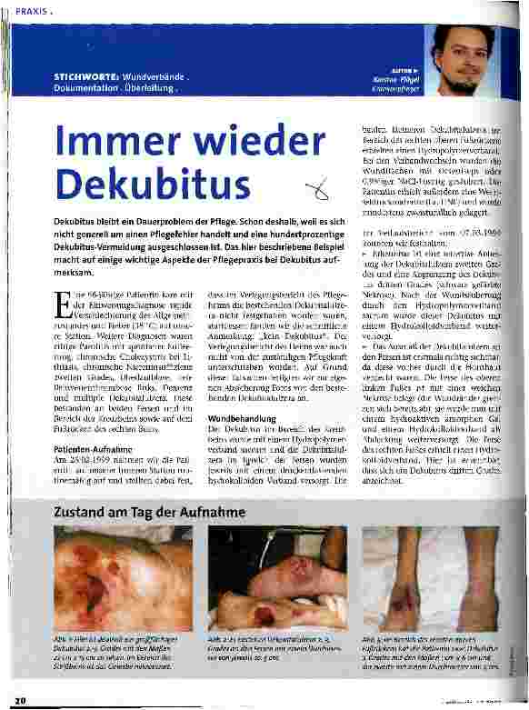 Vorschauseite 1: Immer wieder Dekubitus