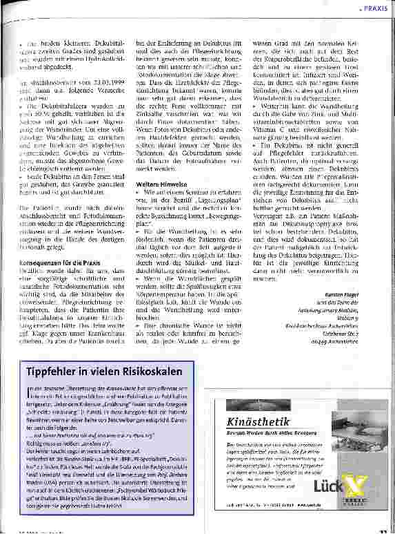 Vorschauseite 2: Immer wieder Dekubitus