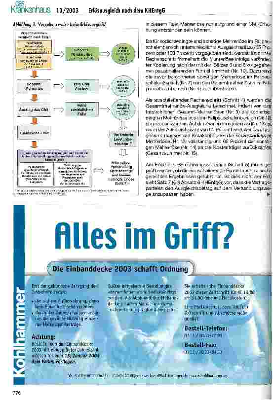 Vorschauseite 3: Erlösausgleiche nach dem KHEntgG - aus der Sicht des Gesetzgebers