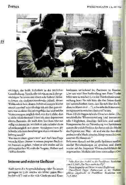 Vorschauseite 3: Pflege und Medizin - ein asymmetrisches Verhältnis