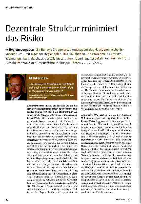 Vorschauseite 1: Dezentrale Struktur minimiert das Risiko