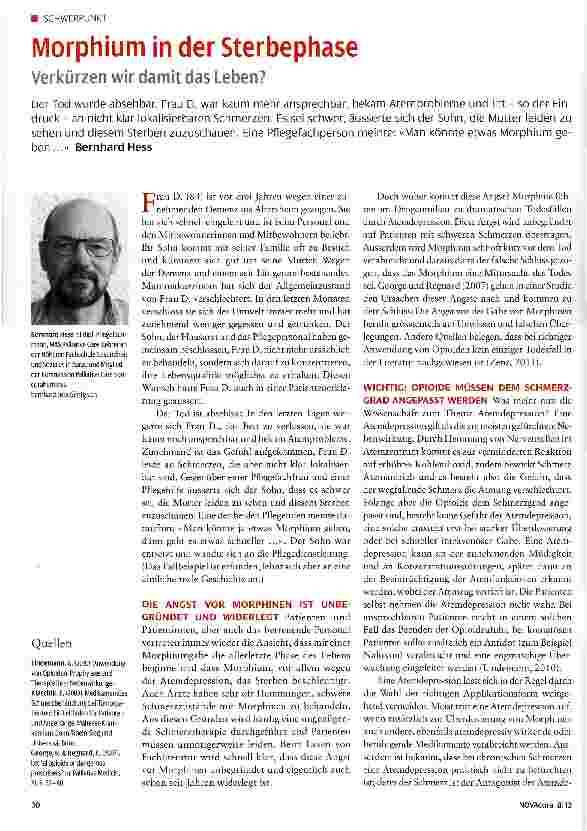 Vorschauseite 1: Morphium in der Sterbephase
