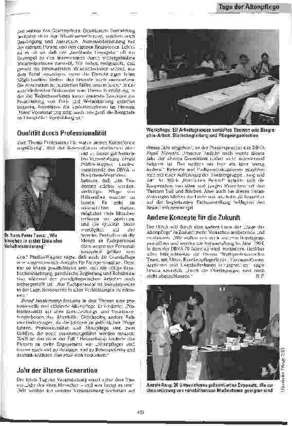 Vorschauseite 3: Auf dem Weg zur Professionalität Tage der Altenpflege 93
