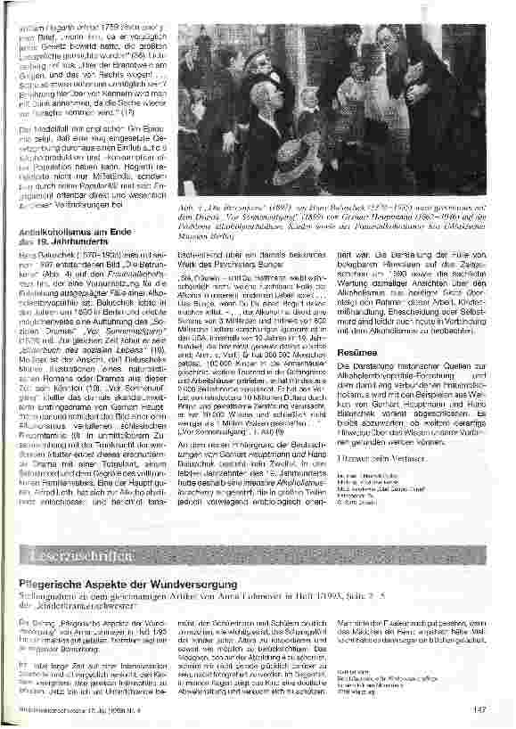 Vorschauseite 4: Zur Geschichte der Alkoholembryopathie Historische Quellen in Bildender Kunst und Literatur