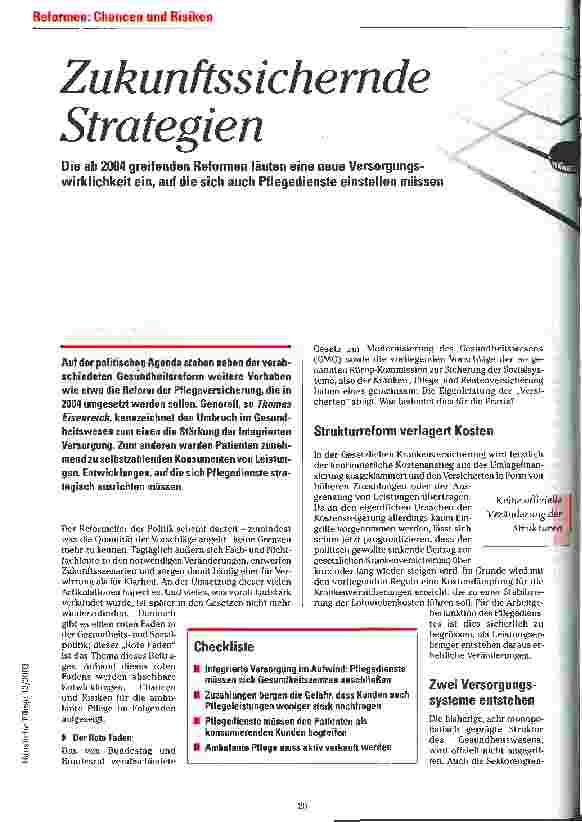 Vorschauseite 1: Zukunftssichernde Stategien