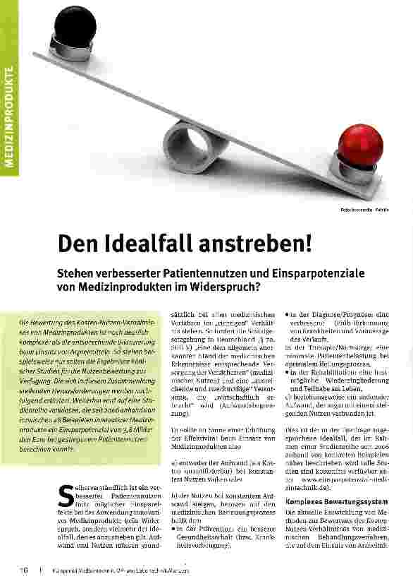 Vorschauseite 1: Den Idealfall anstreben!
