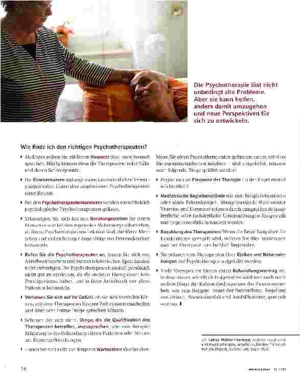 Vorschauseite 3: Keine Angst vor Psychotherapie