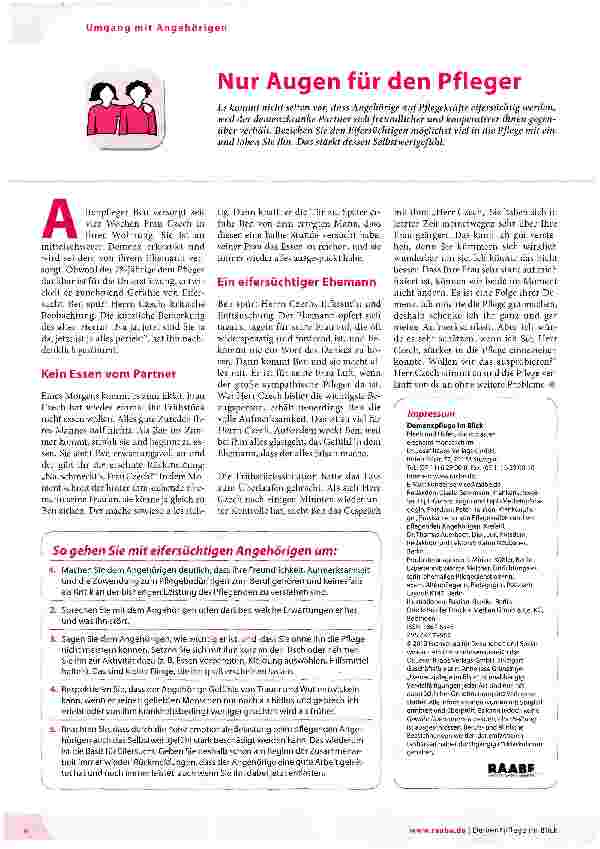 Vorschauseite 1: Nur Augen für den Pfleger