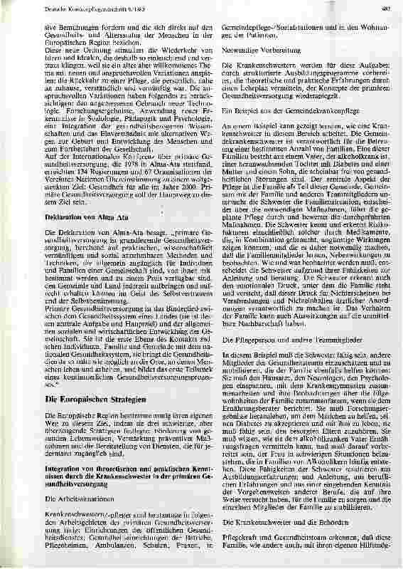 Vorschauseite 3: Die Rolle der Krankenpflege im Team der primären Gesundheitsversorgung in Europa