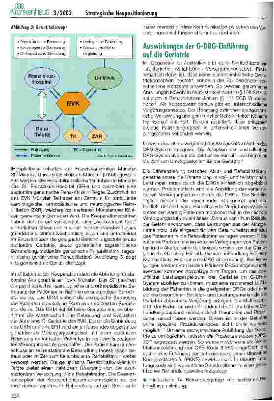Vorschauseite 5: Strategische Neupositionierung vor der DRG-Einführung