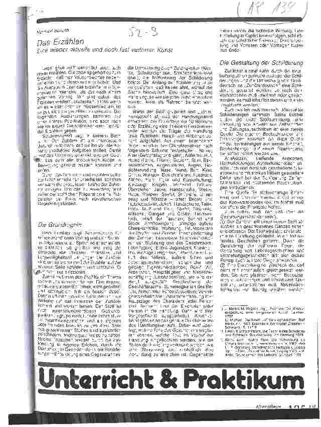 Vorschauseite 1: Das Erzählen