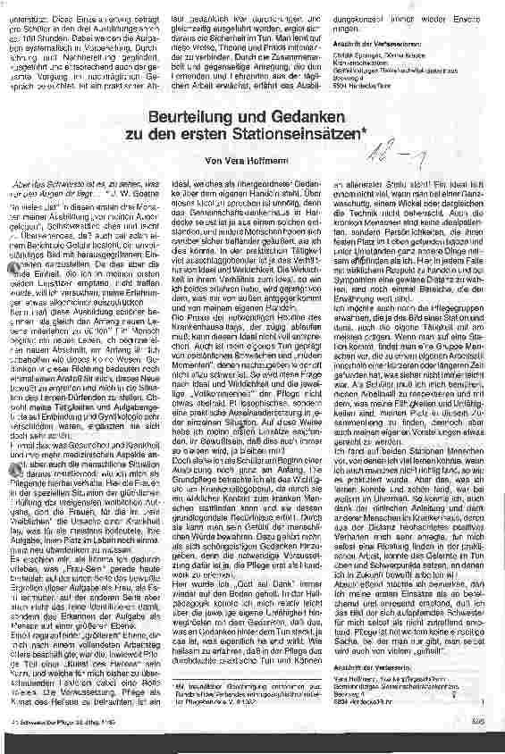 Vorschauseite 2: Ausbildung in der Krankenpflege
