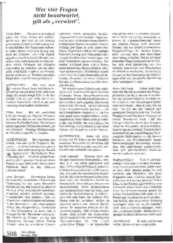 Vorschauseite 2: Stationäre Betreuung Verwirrter