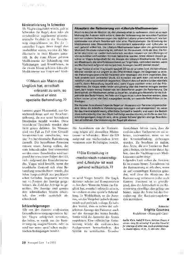 Vorschauseite 2: Viagra - Paradebeispiel für Rationierung?