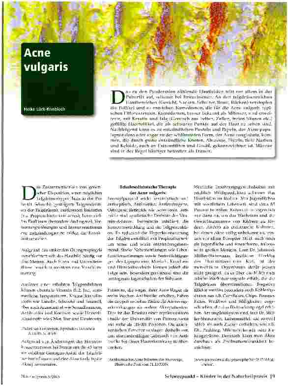 Vorschauseite 1: Acne vulgaris