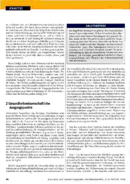 Vorschauseite 3: Prävention in Deutschland eine Sisyphosgeschichte