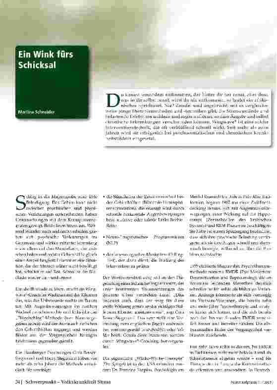 Vorschauseite 1: Ein Wink fürs Schicksal