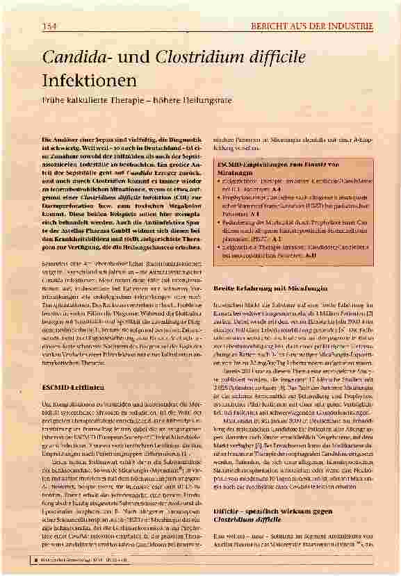 Vorschauseite 1: Candidaund Clostridium difßcile Infektionen