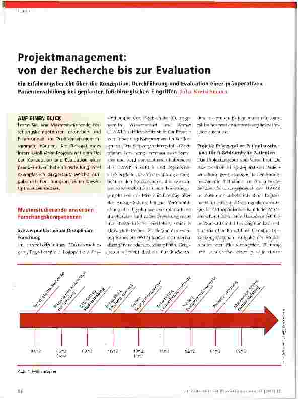 Vorschauseite 1: Projektmanagement: von der Recherche bis zur Evaluation