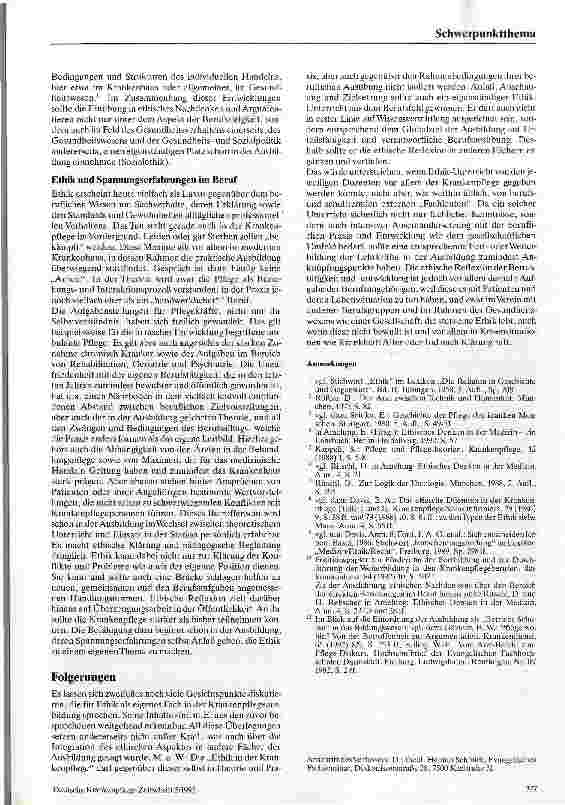 Vorschauseite 4: Die Vermittlung von Ethik Gründe für einen eigenständigen Ethikunterricht in der KrankenpflAusb.