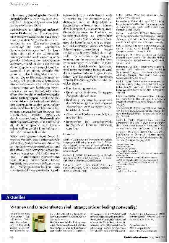 Vorschauseite 3: Prävention von Sprachentwicklungsstörungen