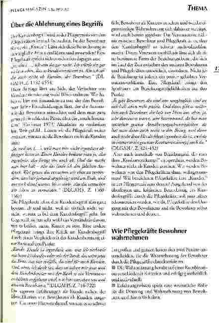 Vorschauseite 2: Der Bewohner als Kunde? Wie Pflegekräfte den Kundenbegriff deuten
