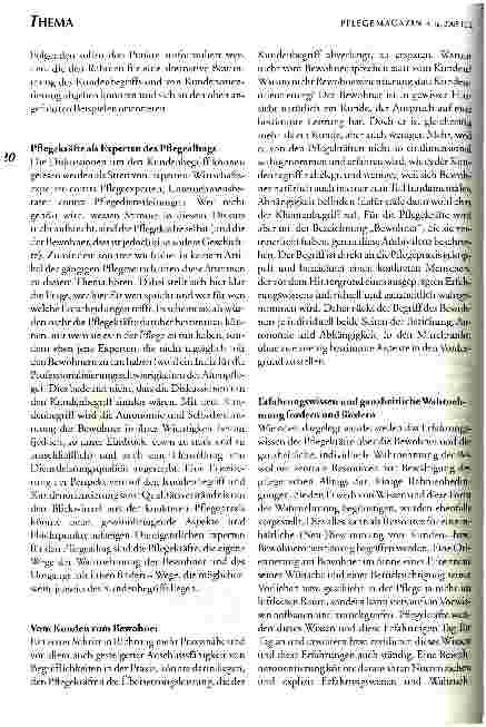 Vorschauseite 5: Der Bewohner als Kunde? Wie Pflegekräfte den Kundenbegriff deuten