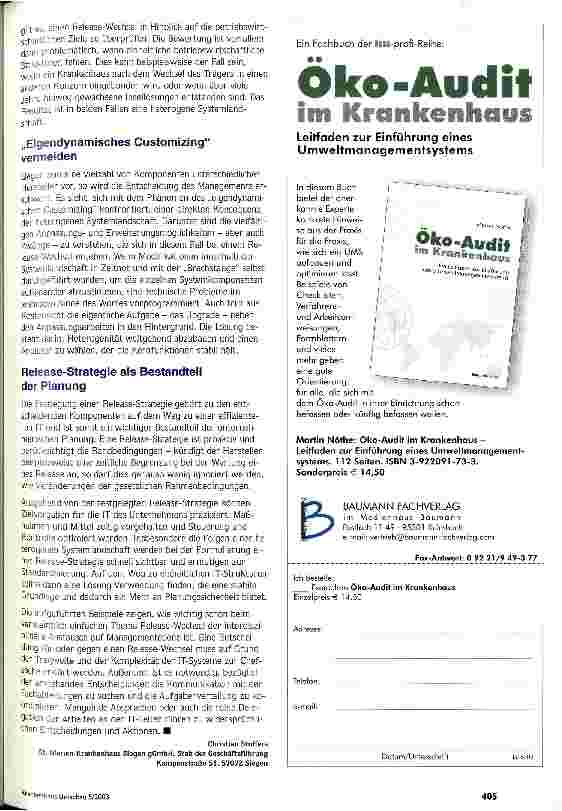 Vorschauseite 2: Ein Release-Wechsel ist Chefsache Erfolgreiche Strategie für eine effiziente Gestaltung der IT-Strukturen