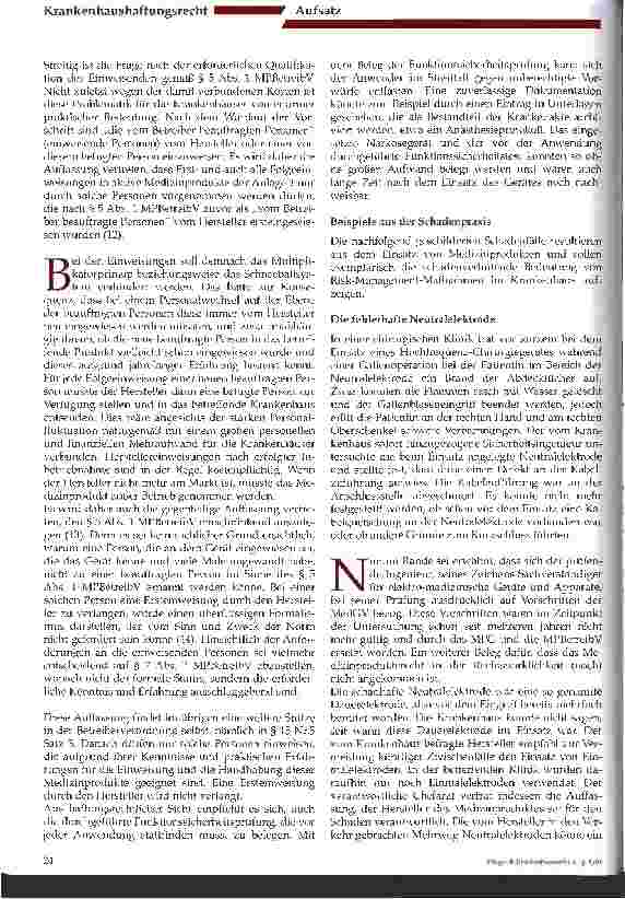 Vorschauseite 5: Das Medizinproduktegesetz und Risk-Management - aus der Sicht eines Haftpflicht-Versicherers