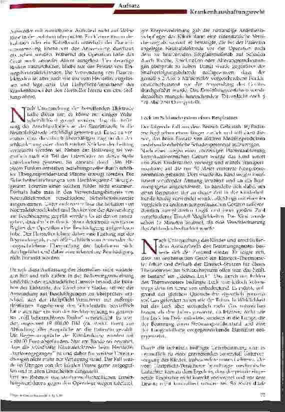 Vorschauseite 6: Das Medizinproduktegesetz und Risk-Management - aus der Sicht eines Haftpflicht-Versicherers