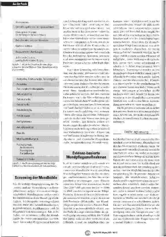 Vorschauseite 3: Orale Prävention bei Patienten mit eingeschränkter Mundhygiene