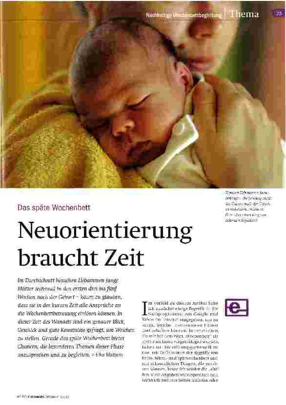Vorschauseite 1: Neuorientierung braucht Zeit
