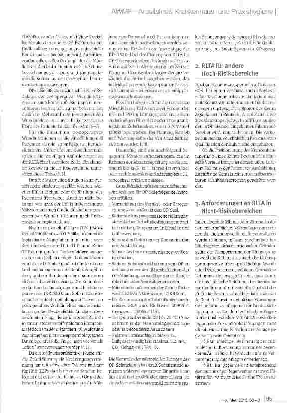 Vorschauseite 2: Anforderungen an Raumlufttechnische Anlagen (RLTA) in medizinischen Einrichtungen