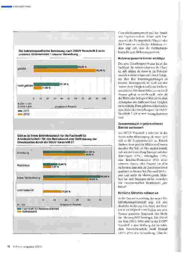 Vorschauseite 3: DGUVVorschrift 2 im Praxistest Die Richtung stimmt