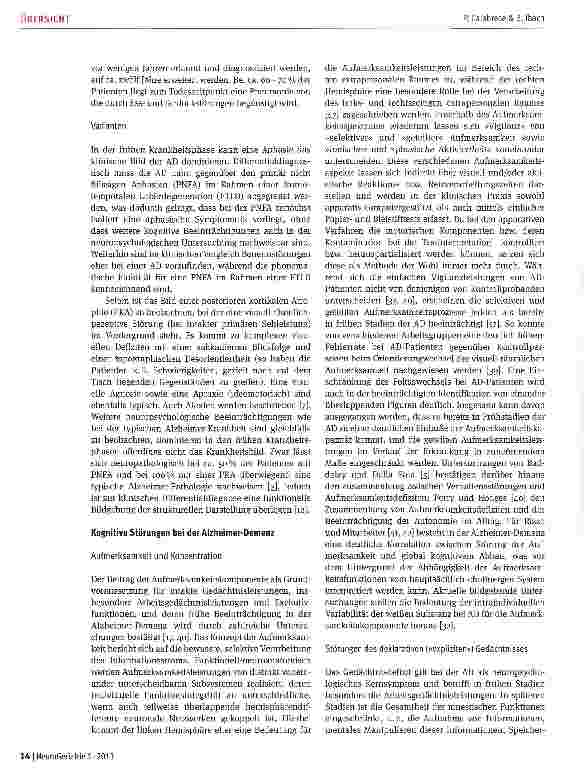 Vorschauseite 4: Verhaltensneurologische Störungen bei Alzheimerund vaskulärer Demenz