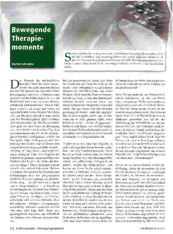 Vorschauseite 1: Bewegende Therapiemomente