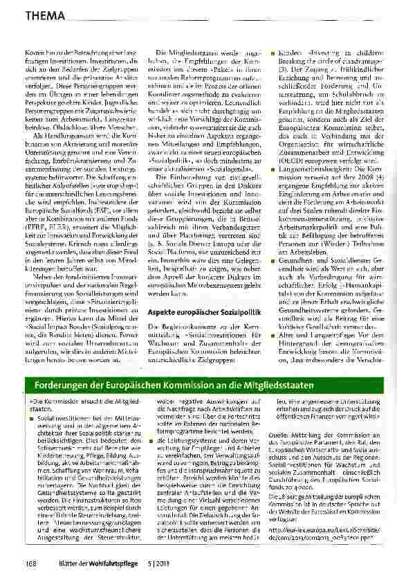 Vorschauseite 2: Auf dem Weg zu einer europäischen Sozialpolitik