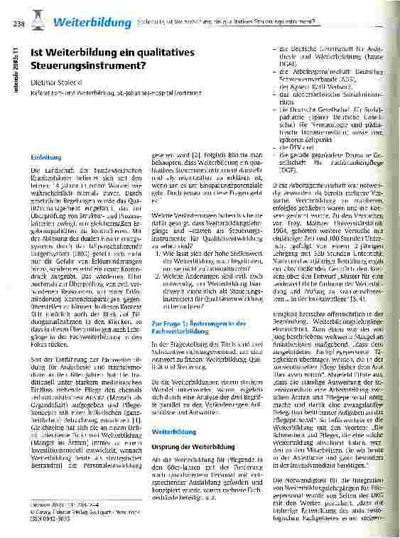 Vorschauseite 1: Ist Weiterbildung ein qualitatives Steuerungsinstrument?