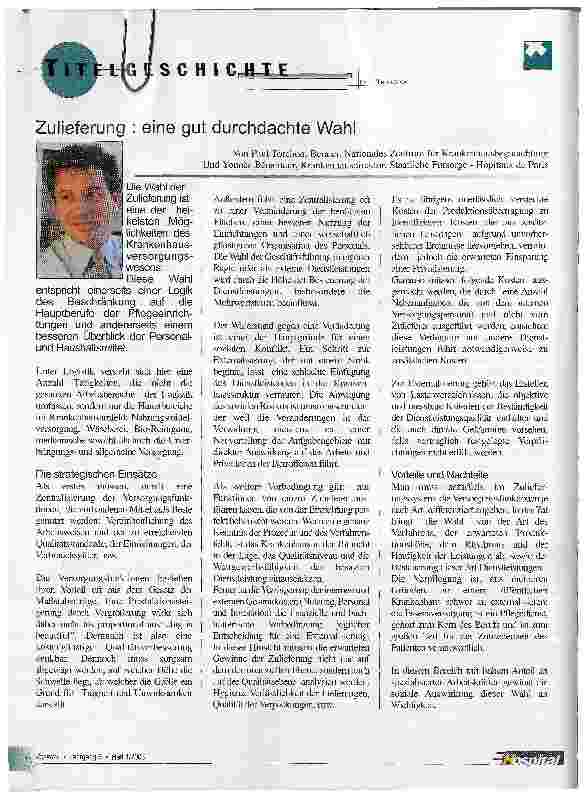 Vorschauseite 1: Zulieferung : eine gut durchdachte Wahl