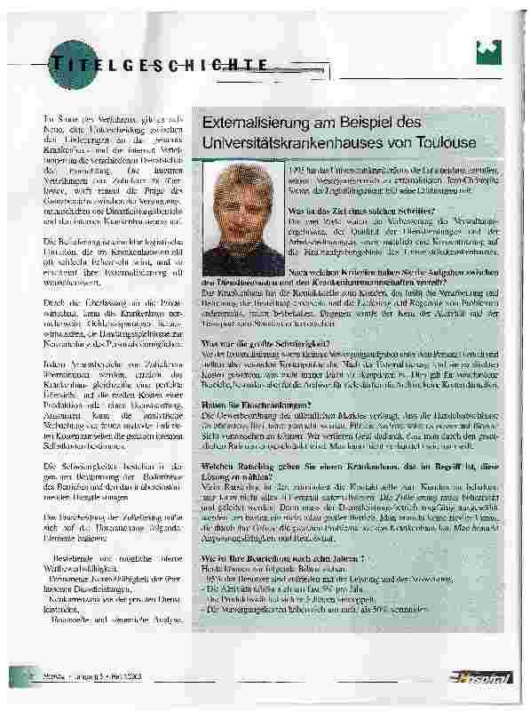 Vorschauseite 3: Zulieferung : eine gut durchdachte Wahl