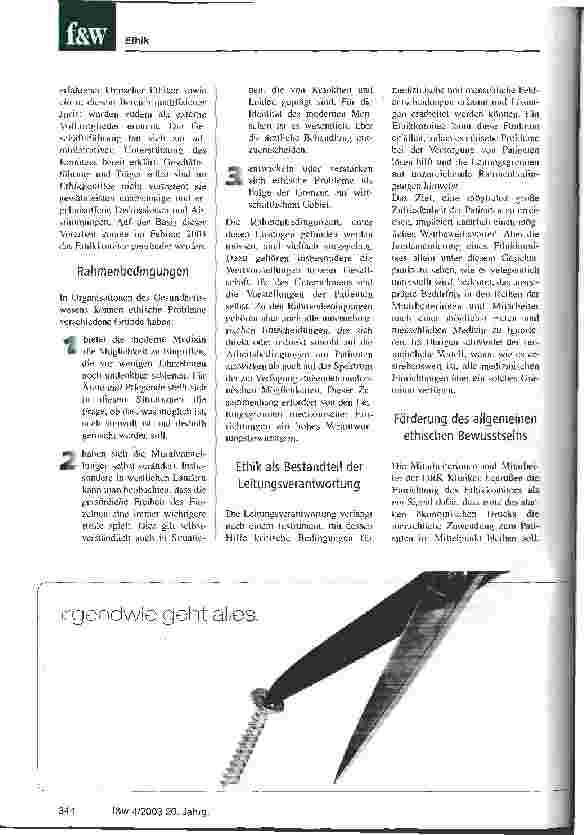 Vorschauseite 3: Klinisches Ethikkomitee und ethische Fallbesprechung Positive Erfahrung in den DRK Kliniken Berlin