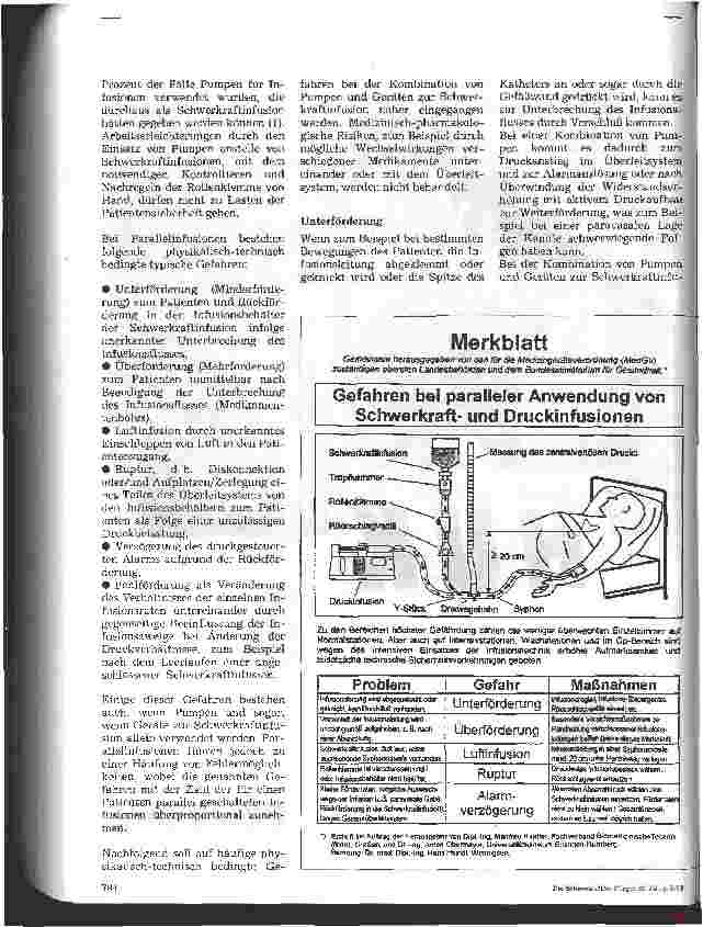Vorschauseite 2: Hinweise zur Anwendung von Parallelinfusionen BMG Kommentar Mosel