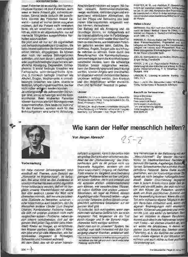 Vorschauseite 1: Wie kann der Helfer menschlich helfen?