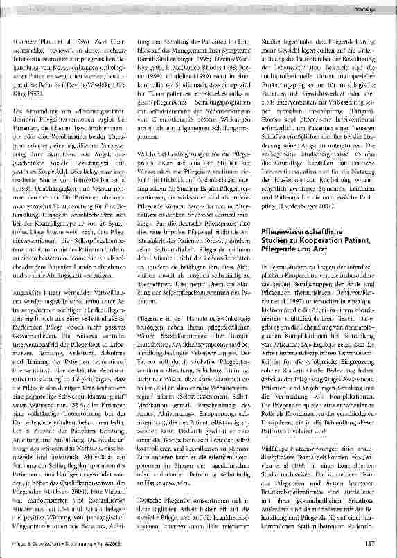 Vorschauseite 3: Wirksamkeitsnachweis für Pflegeinterventionen durch Studien in der Hämatologie-Onkologie