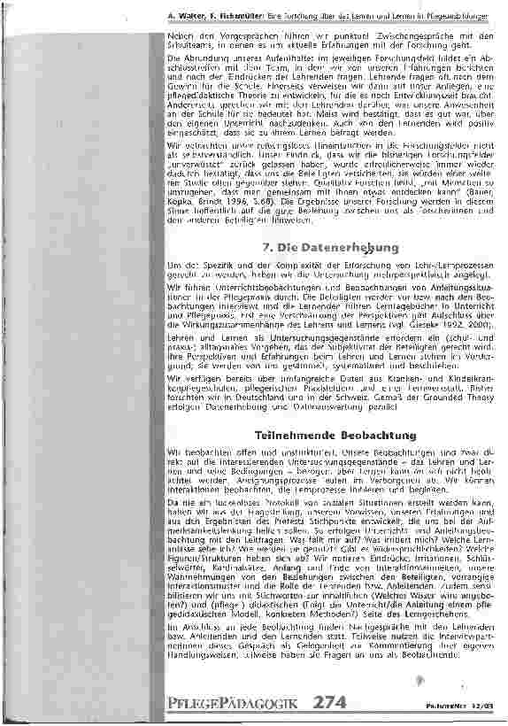 Vorschauseite 5: Eine Forschung über das Lehren und Lernen in Pflegeausbildungen