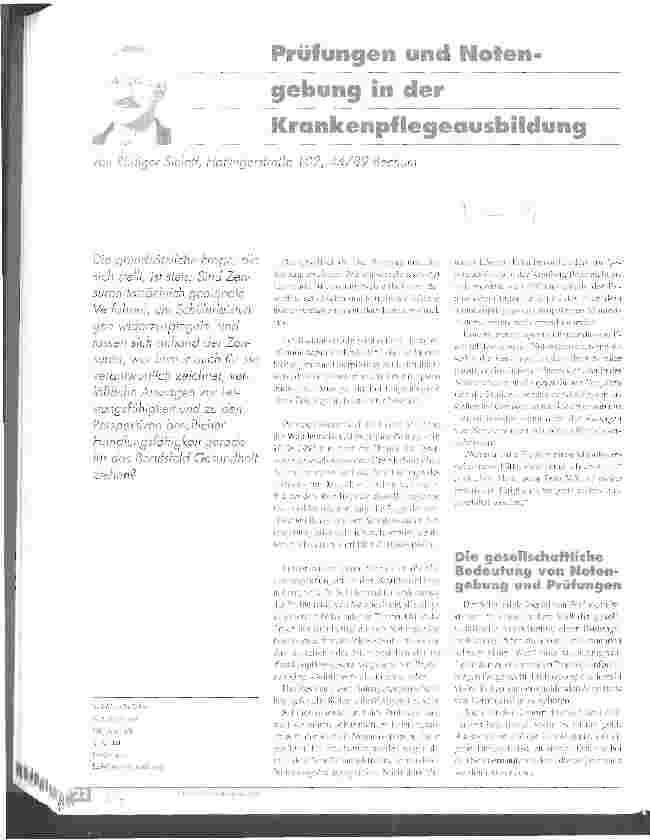 Vorschauseite 1: Prüfungen und Notengebung in der Krankenpflegeausbildung