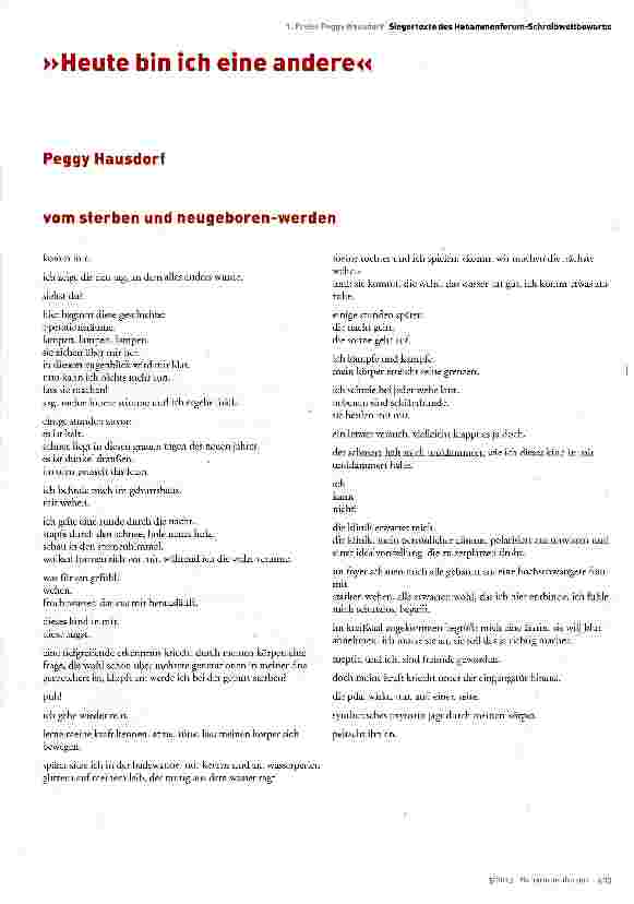 Vorschauseite 1: »Heute bin ich eine andere«