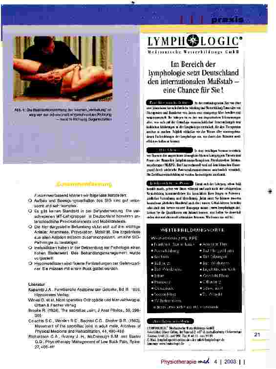 Vorschauseite 5: Das sacroiiliacale Gelenk