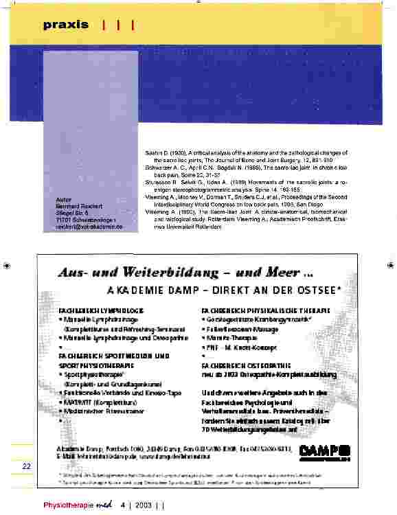 Vorschauseite 6: Das sacroiiliacale Gelenk