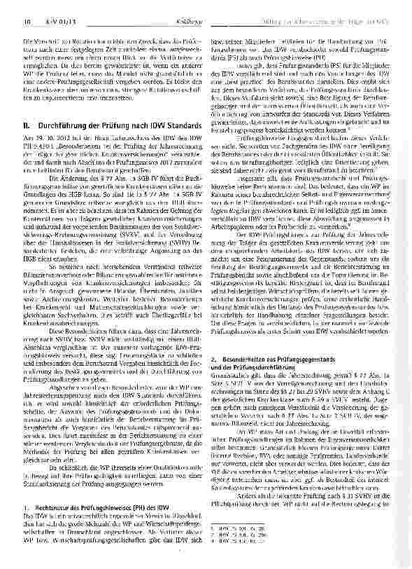 Vorschauseite 2: Prüfung der Jahresrechnung der Träger der gesetzlichen Krankenversicherung